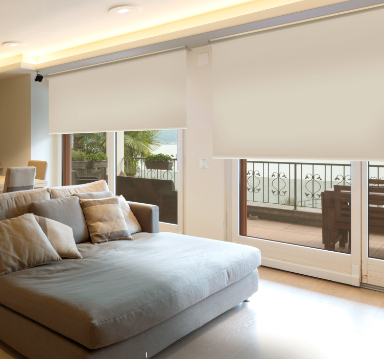 Estor enrollable opaco color beige perla - TenVinilo