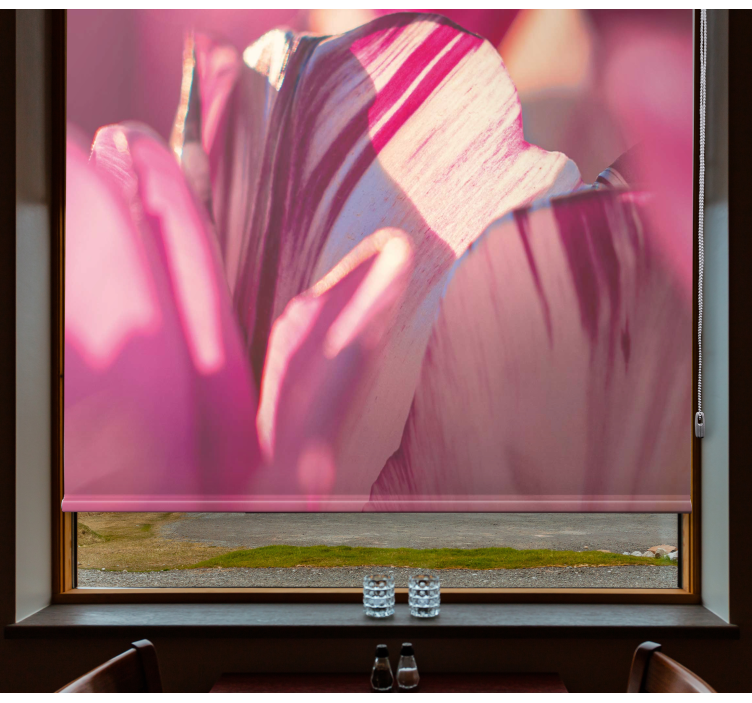 Estor monocolor esencia floral abstracta - TenVinilo