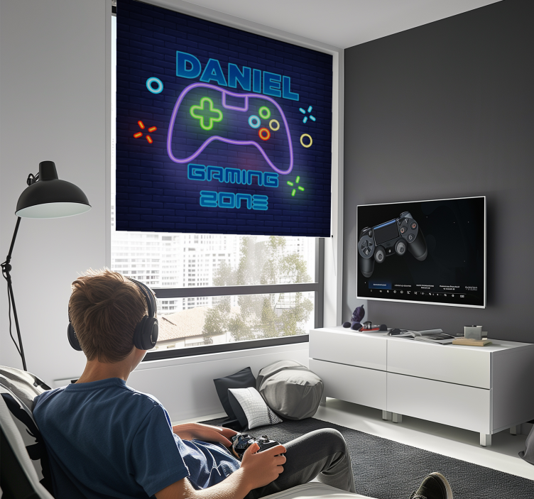 Estor enrollable personalizable zona de juego - TenVinilo