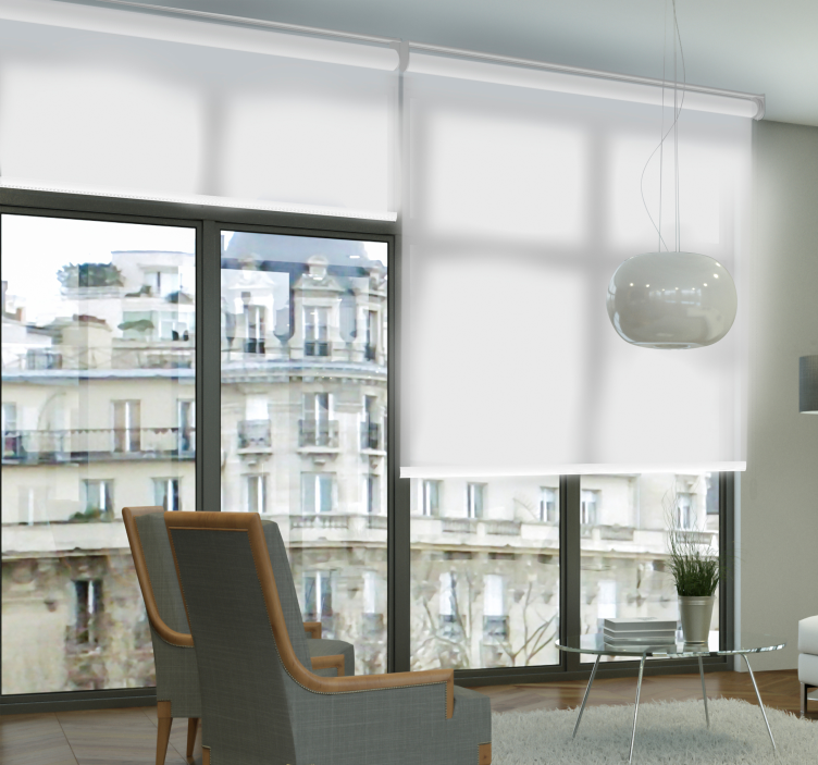 Estor enrollable blanco translúcido - TenVinilo