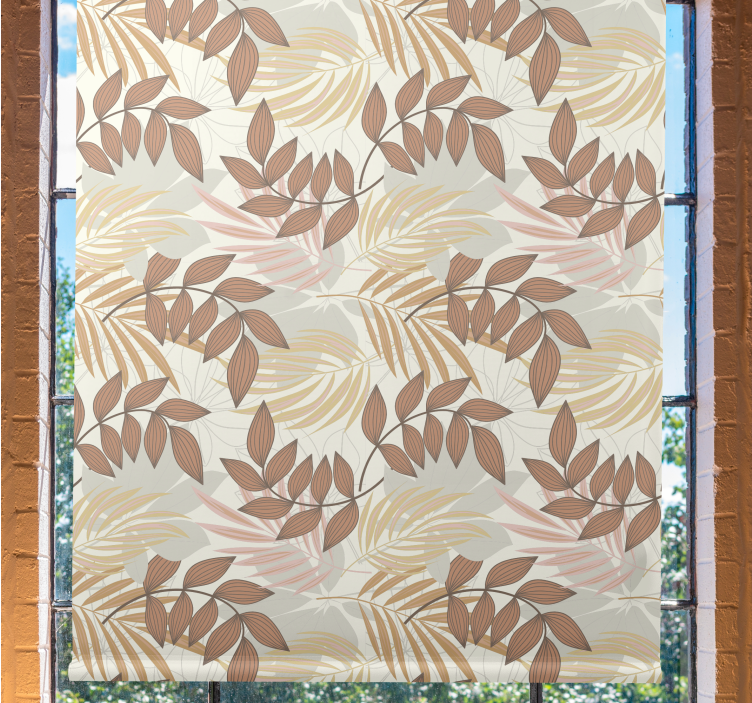 Estores enrollable flores delicado patrón de hojas - TenVinilo