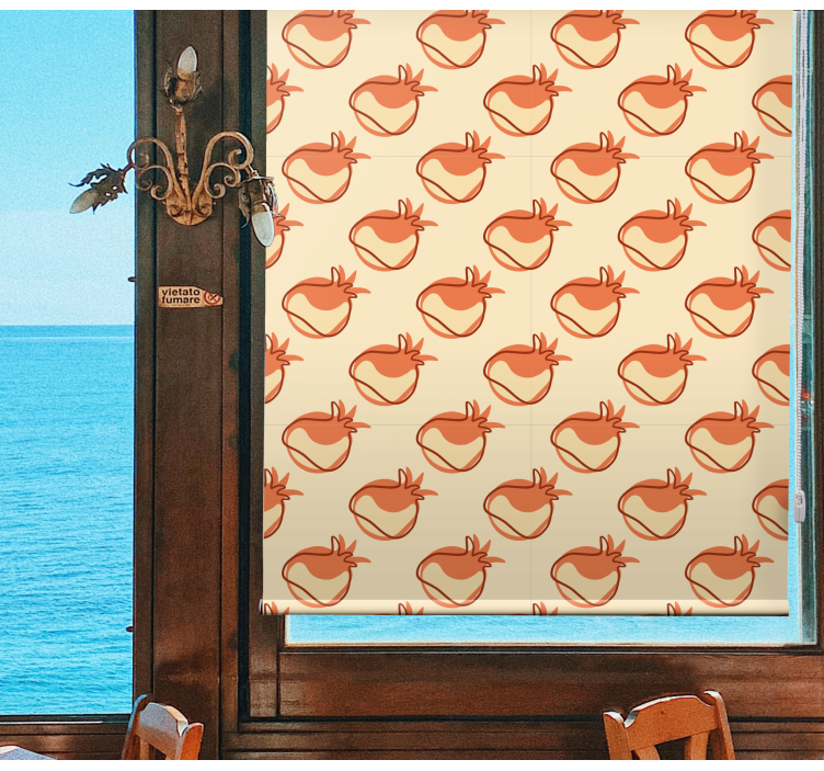 Estores enrollable frutas patrón de verduras beige - TenVinilo