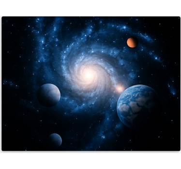 Estor enrollable juvenil galaxia espacio planeta - TenVinilo