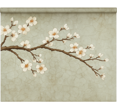 Estor enrollable comedor árbol japonés en flor - TenVinilo