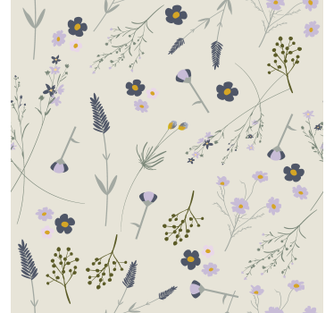 Estor enrollable cocina flores silvestres moradas - TenVinilo