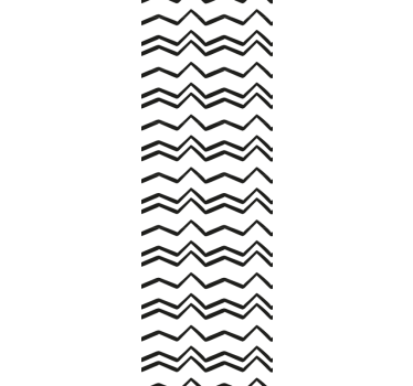 Estor enrollable comedor zig zag blanco y negro - TenVinilo