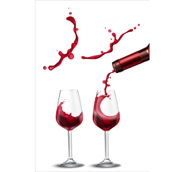 Estor originale cocina copas de vino - TenVinilo