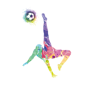 Estor enrollable juvenil jugador fútbol acuarela - TenVinilo