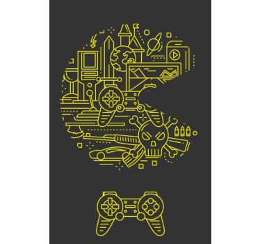 Estor enrollable gamer juego de PAC - TenVinilo