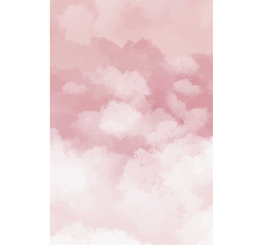 Estor enrollable nubes rosa acuarela suave - TenVinilo