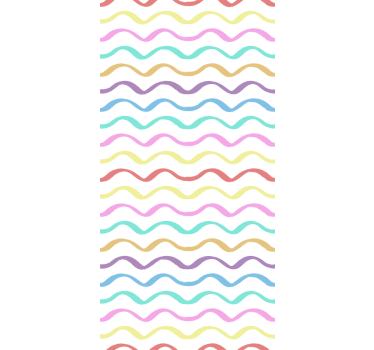 Estor enrollable infantil líneas onduladas de colores - TenVinilo