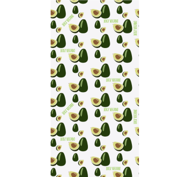 Estor enrollable cocina original patrón aguacates veganos - TenVinilo