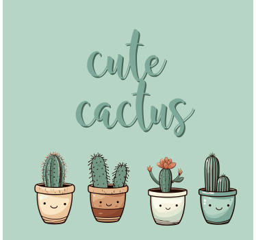Estor enrollable cocina lindo cactus - TenVinilo