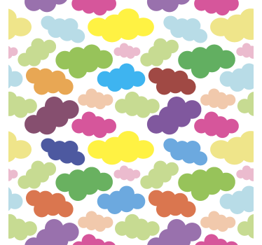 Estor enrollable nubes patrón de colores - TenVinilo