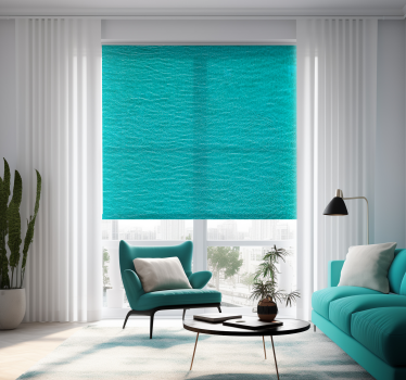 Estor color turquesa efecto textura de agua - TenVinilo