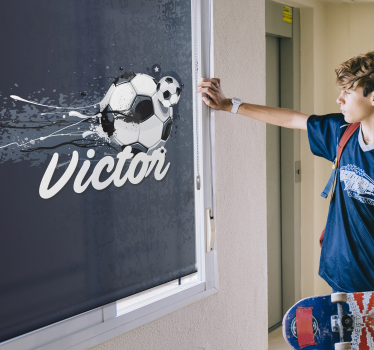 Estor habitación infantil pelota con nombre - TenVinilo