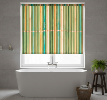 Estor enrollable baño bambú delgado - TenVinilo
