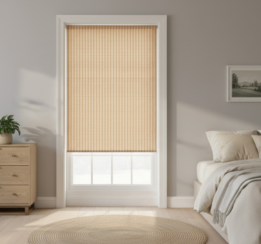 Estor enrollable beige efecto textura yute - TenVinilo