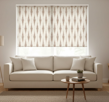 Estor enrollable beige mocha mousse ikat - TenVinilo