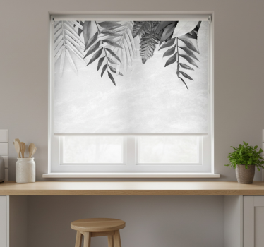Estor enrollable cocina plumas grises colgantes - TenVinilo