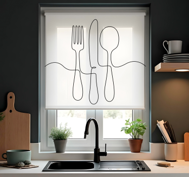 Estor enrollable cocina utensilios de cocina - TenVinilo