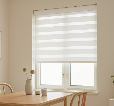 Estor enrollable comedor efecto blanco opaco - TenVinilo
