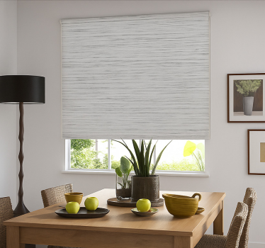 Estor enrollable comedor efecto haya gris - TenVinilo