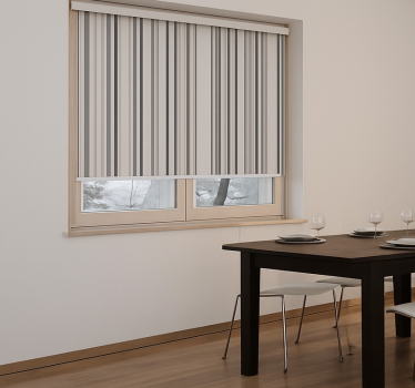 Estor enrollable comedor paleta gris raya vertical - TenVinilo