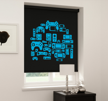 Estor enrollable gamer robot controlador de juegos - TenVinilo