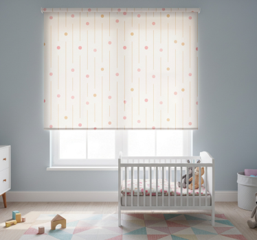 Estor enrollable infantil puntos de colores con líneas - TenVinilo