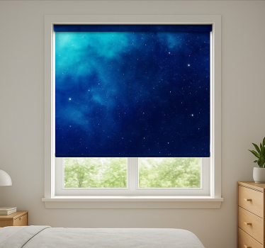 Estor enrollable juvenil estrella de galaxia azul - TenVinilo