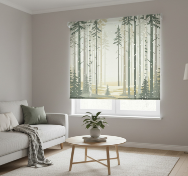 Estor estilo nórdico bosque escandinavo sereno - TenVinilo