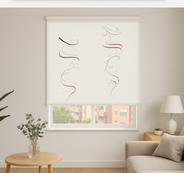 Estor estilo nórdico espiral floral multicolor - TenVinilo