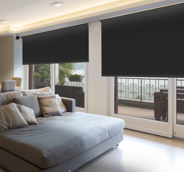 Estor habitación elegante opaco negro - TenVinilo