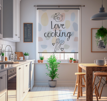 Estor enrollable cocina Love Cooking - TenVinilo