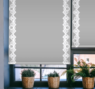 Estor enrollable elegante para salón con bordeado - TenVinilo