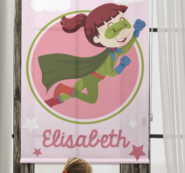 Estor enrollable superhéroe vuelo heroico del niño - TenVinilo