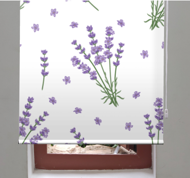 Estores enrollable flores diseño simple de lavanda - TenVinilo