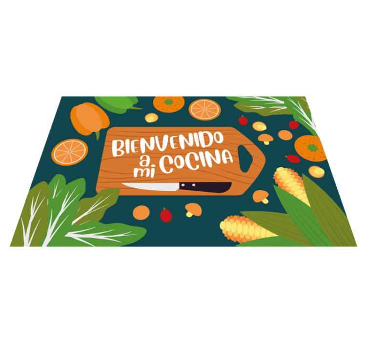 Individual mesa moderno bienvenidos a mi cocina - TenVinilo