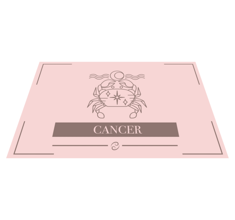 Mantel individual signo zodiacal Cancer rosa - TenVinilo