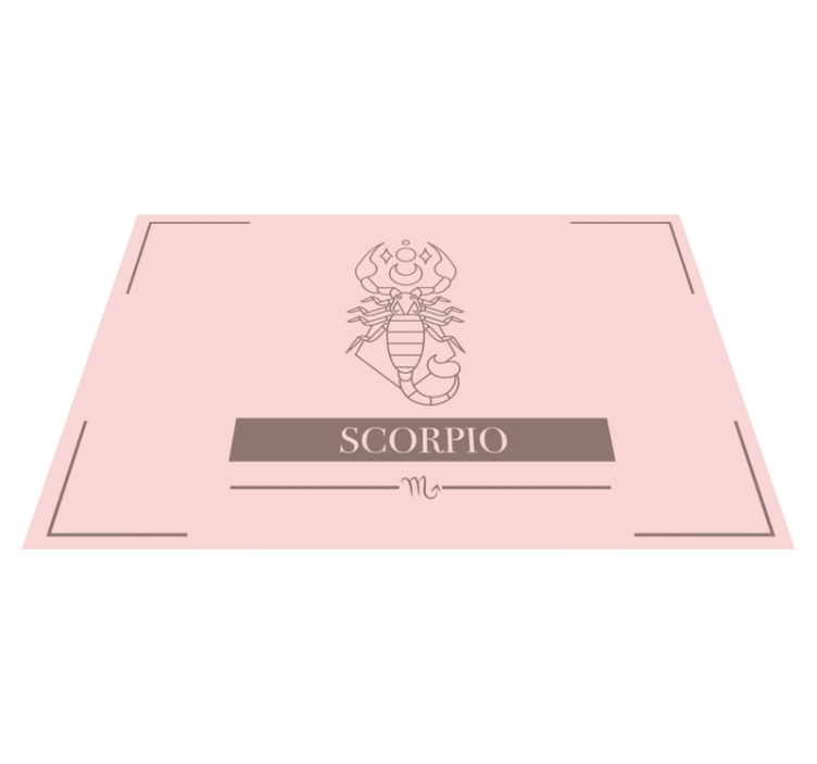 Mantel individual signo zodiacal Escorpio rosa - TenVinilo