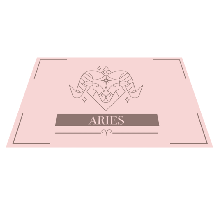 Mantel individual signo zodiacal Aries rosa - TenVinilo