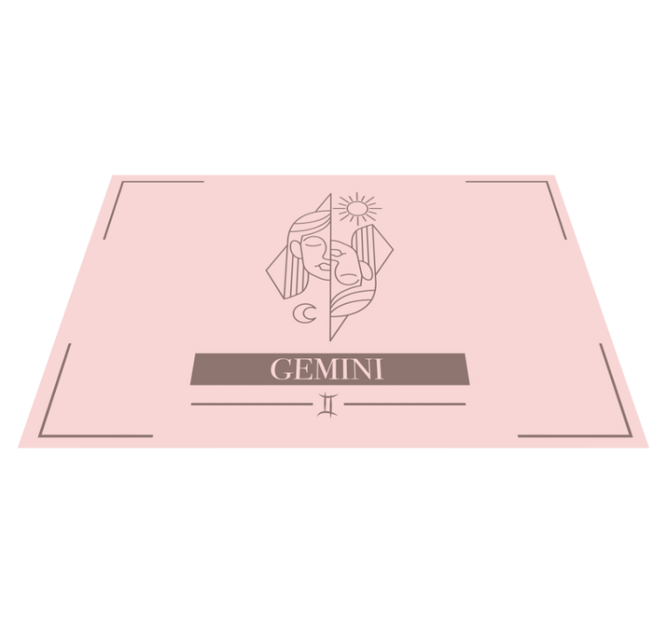 Mantel individual signo zodiacal Geminis rosa - TenVinilo
