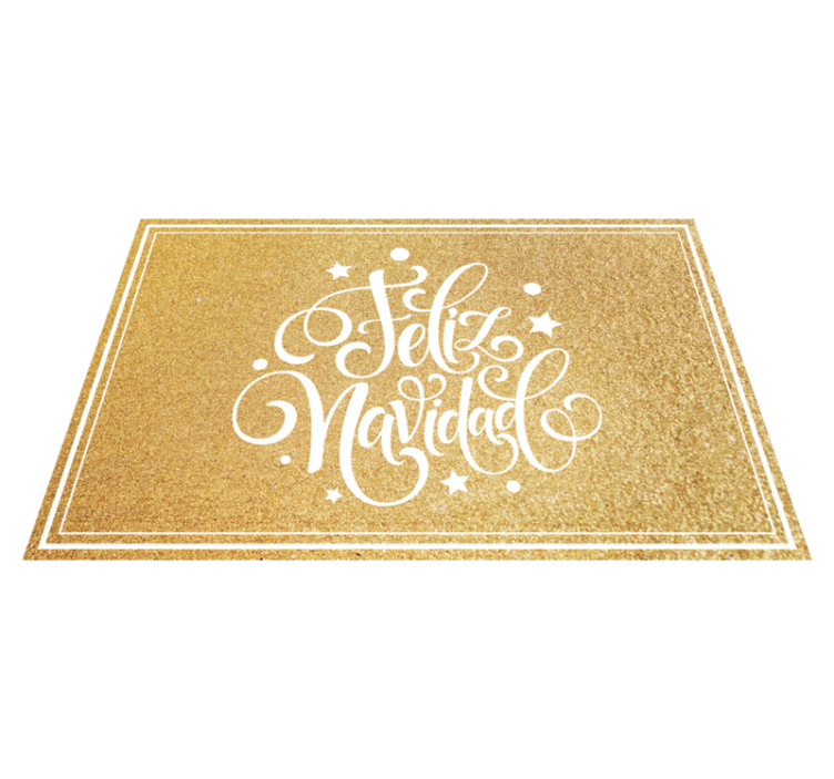 Mantel individual Feliz Navidad efecto dorado - TenVinilo