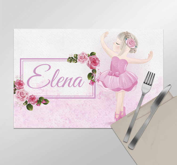 Mantel individual personalizable bailarina - TenVinilo