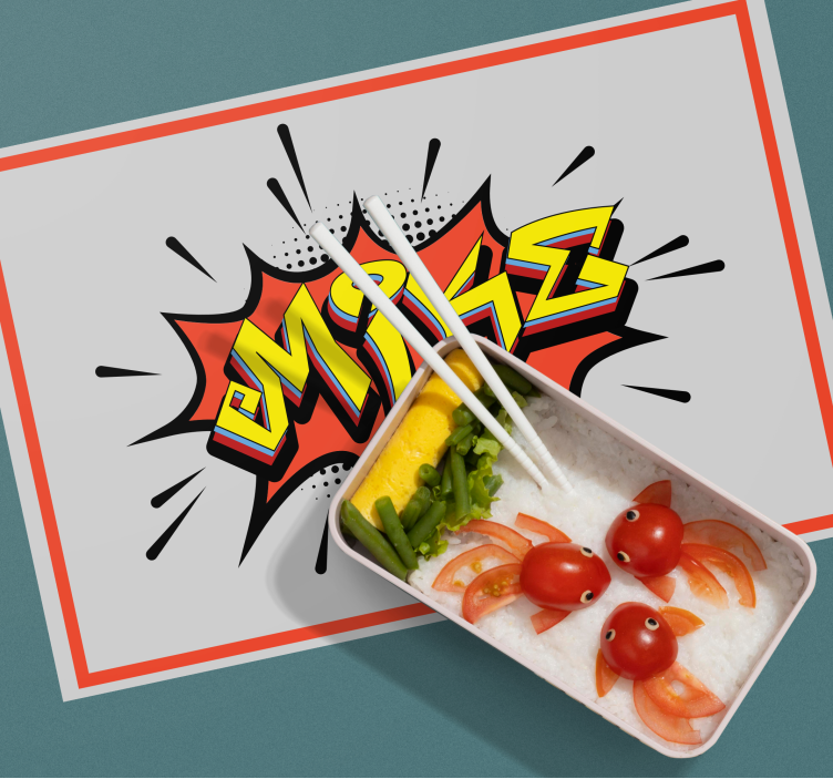 Mantel individual personalizable Graffiti estilo bombardeo - TenVinilo