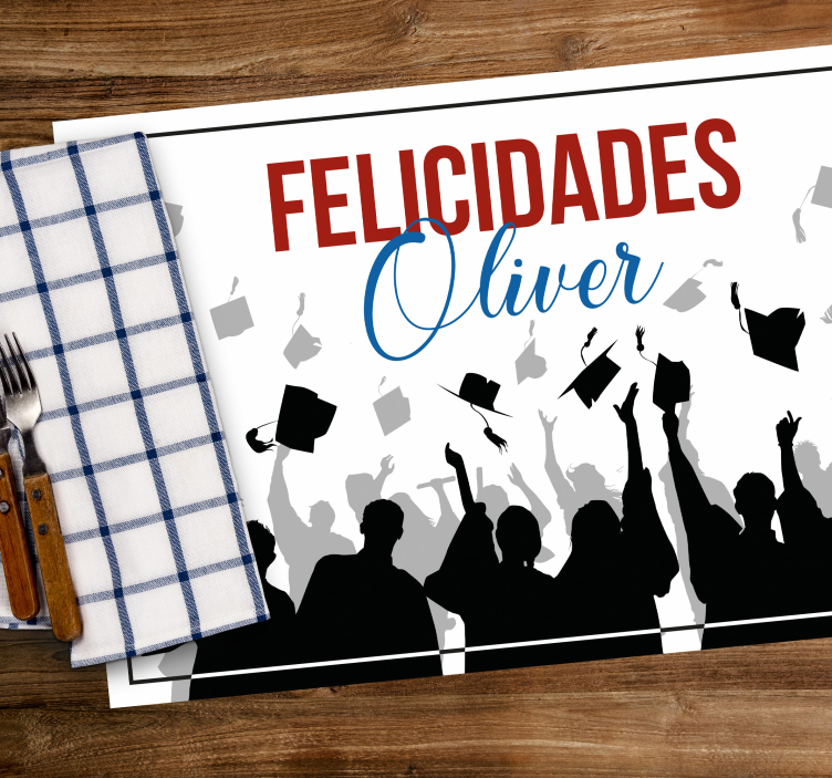 Mantel individual personalizable graduados - TenVinilo