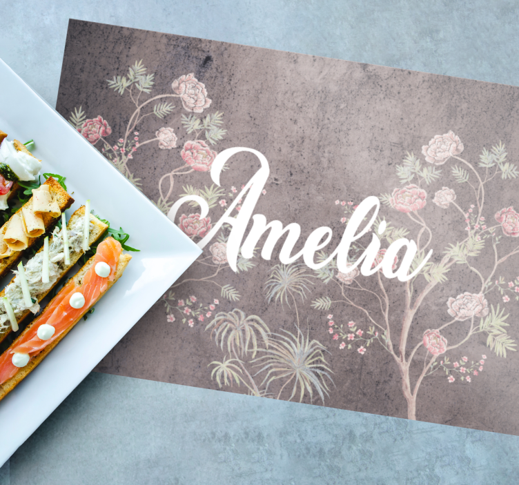 Mantel individual original árbol de rosa de estilo vintage - TenVinilo