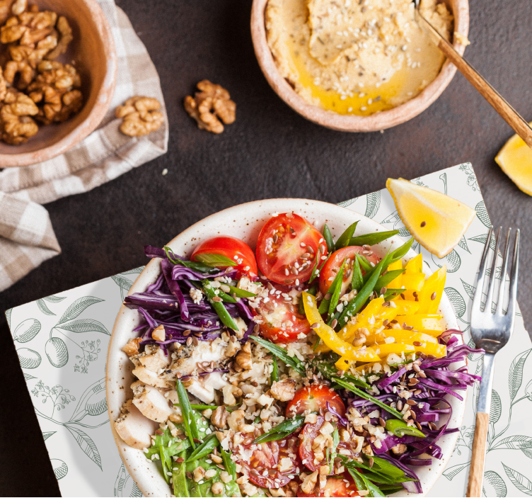 Mantel individual original rama de olivos - TenVinilo