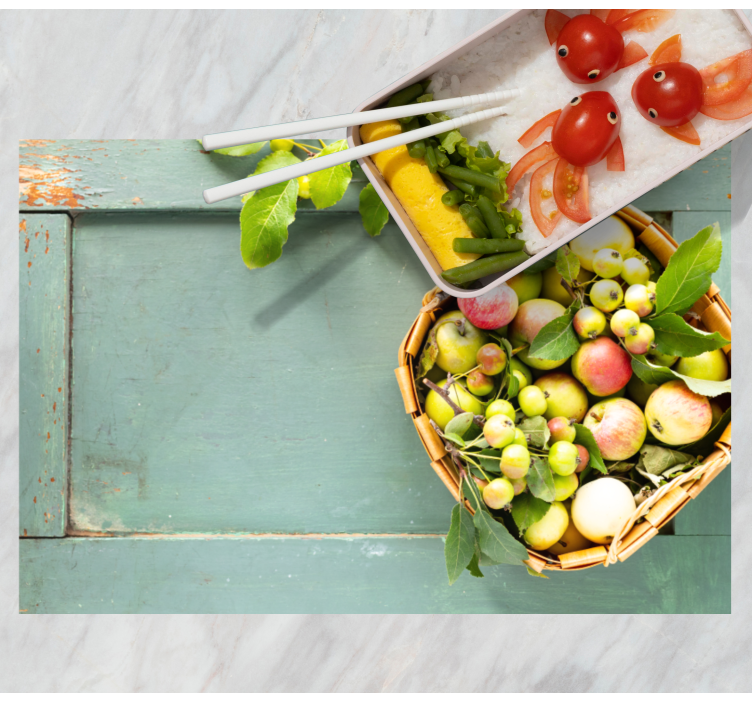 Mantel individual casa arreglo de frutas - TenVinilo